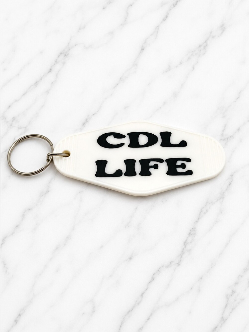 CDL Life Motel Keychain Trucker Gift Handmade Resin Key Fob